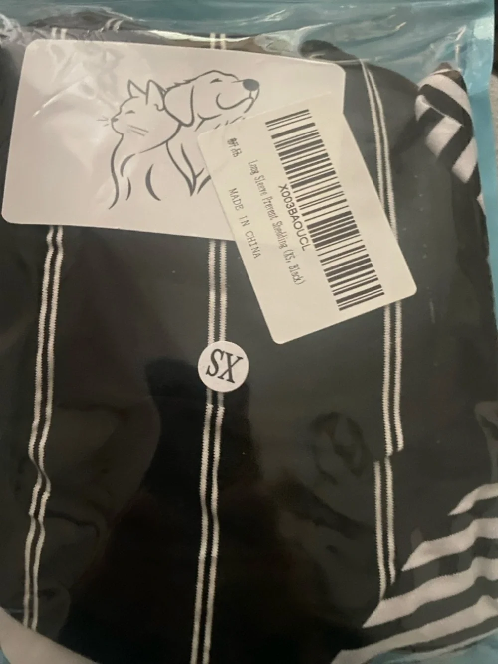 Black & White  Dog Onesie - Cozy Pet Pajamas RECOVERY SUIT. XS PREVENT LICKING